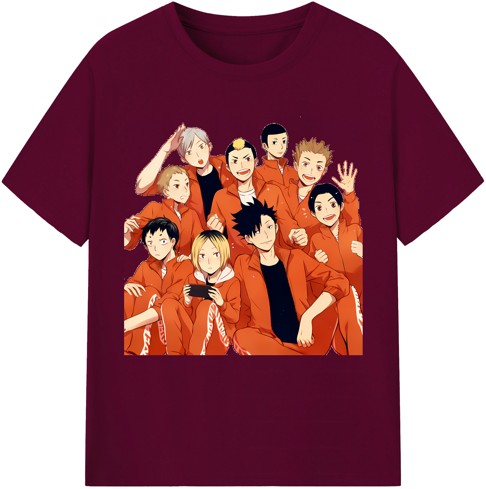 （画像用） ハイキュー!! Haikyu!! レディースカジュアルプリントTシャツ（綿100％）